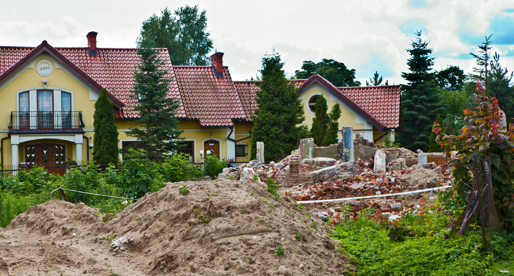 Resztki domu rodziny Skibowskich na olsztyńskich Dajtkach