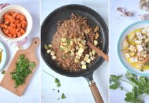Kasza gryczana z pieczoną marchewką i czosnkiem, wędzonym tofu + kolendra %name Homepage Video