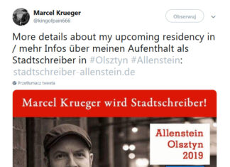 Olsztyn będzie miał ratuszowego pisarza Marcel Krueger