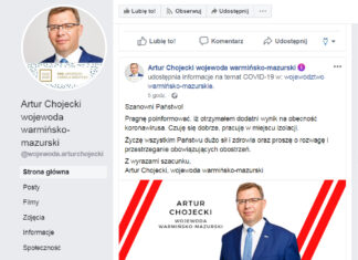 Wojewoda zarażony koronawirusem